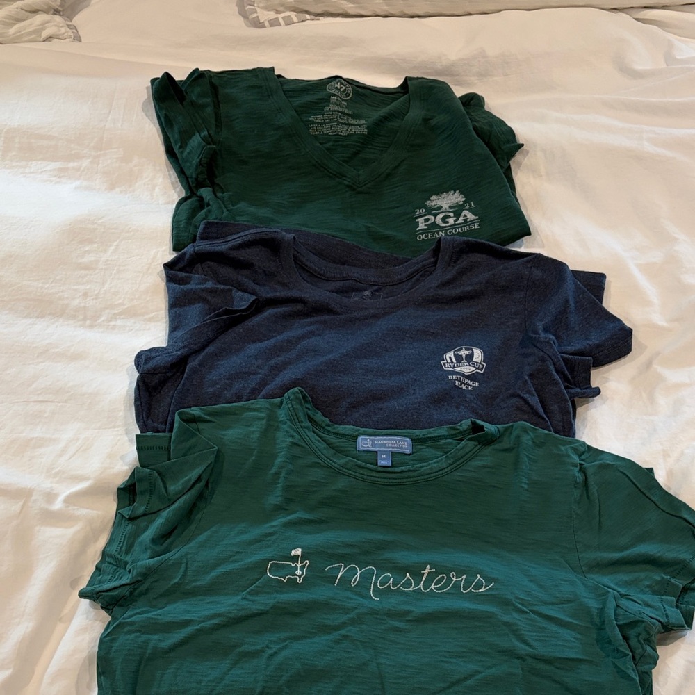 Magnolia Dark Green and Navy Short Sleeve Tees